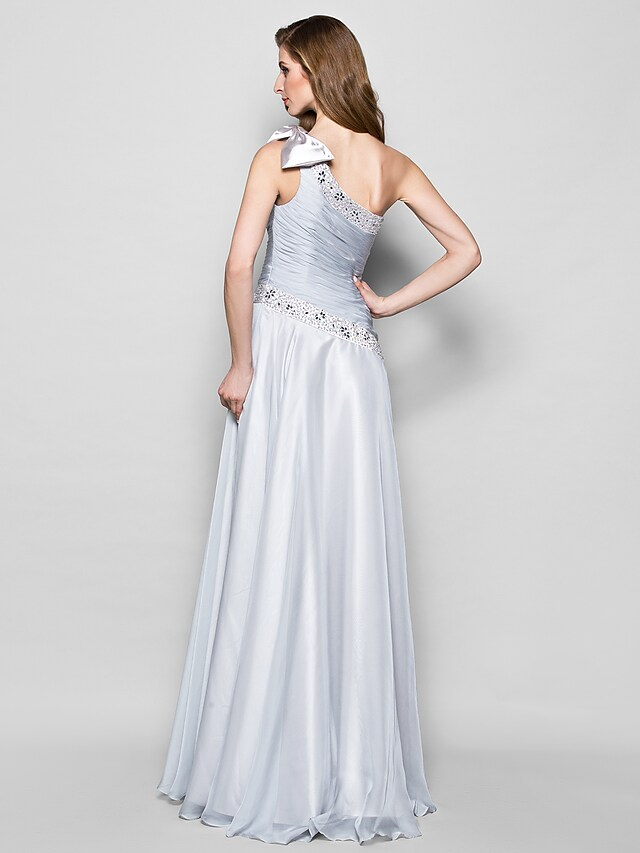 Back view of the A-Line mother of the bride dress.