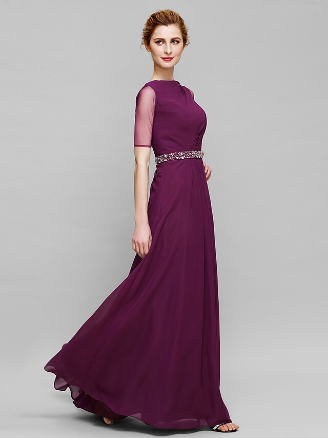 Chiffon and tulle fabric detail on Mother of the Bride gown.