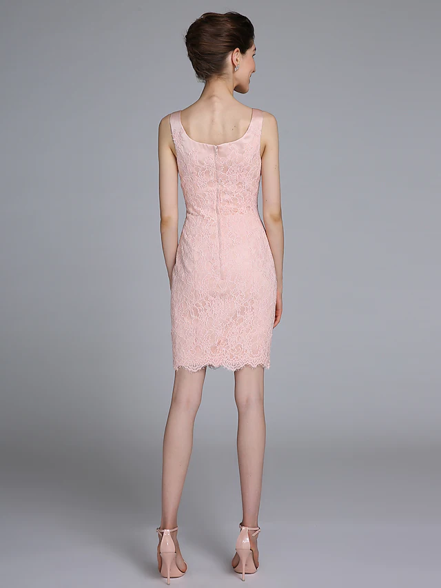 Full length view of the formal long sleeve Mother of the Bride dress.