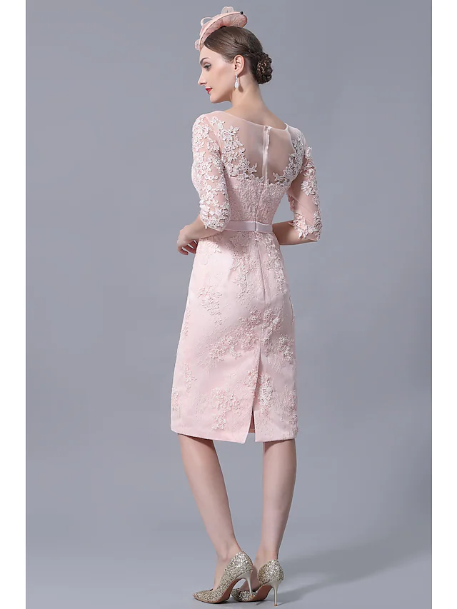 Front view of the plus size Mother of the Bride dress, showcasing the chiffon fabric.