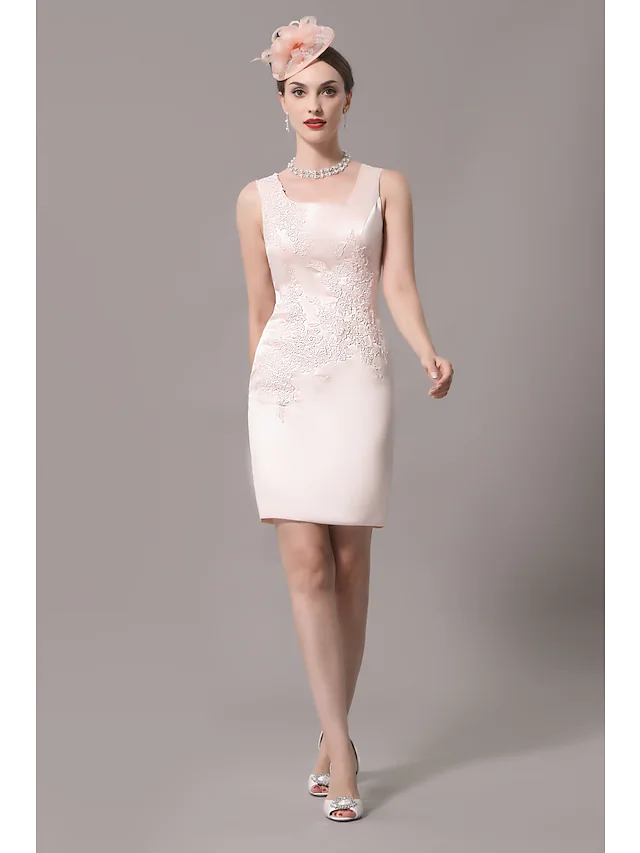 Side view of plus size Mother of the Bride dress.