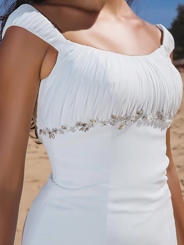 Model showcasing the flow and movement of the plus size wedding dress.