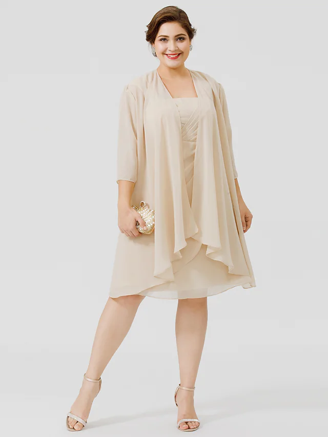 Back view of the plus size dress highlighting criss-cross straps.