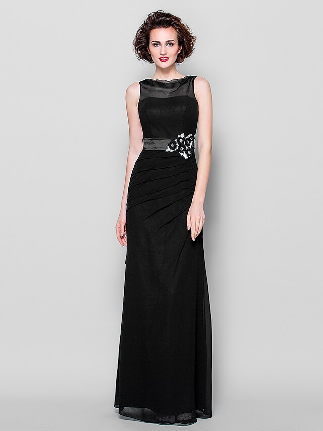Elegant Mother of the Bride dress with cowl neck and floor length.