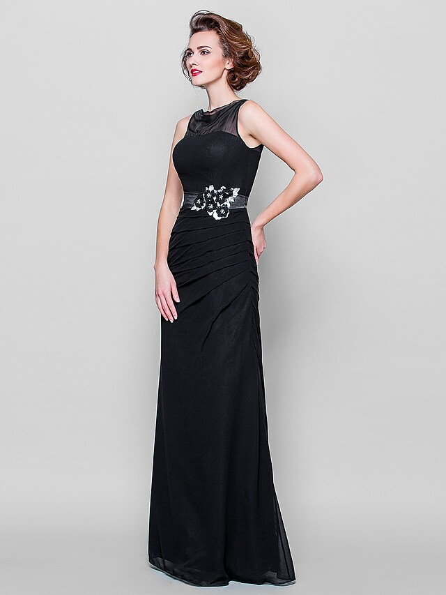Full length view of the elegant georgette dress.