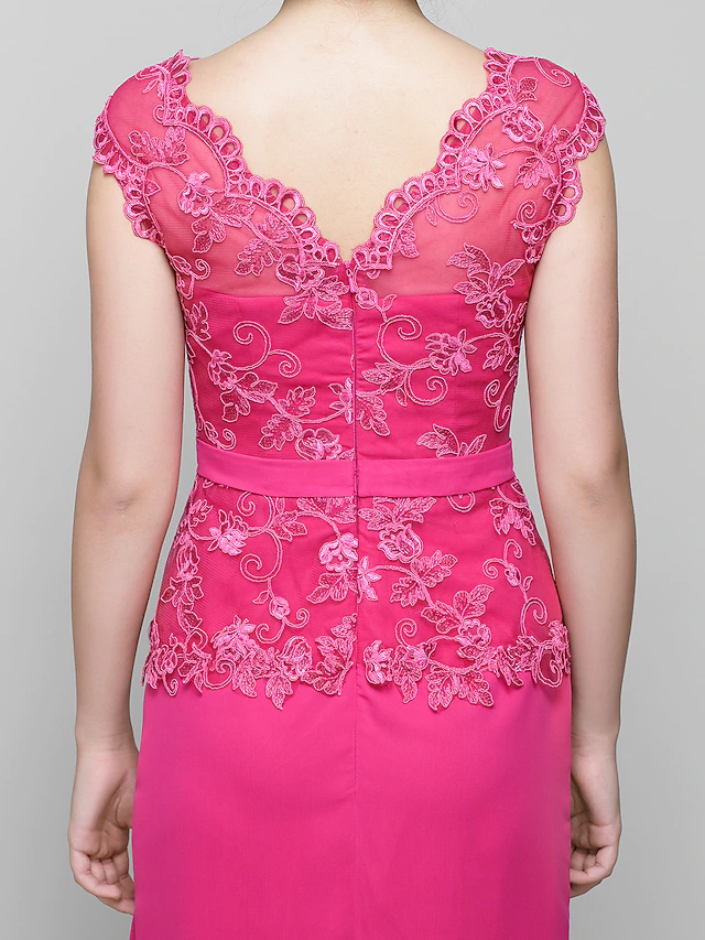 Another angle of the elegant Mother of the Bride dress.