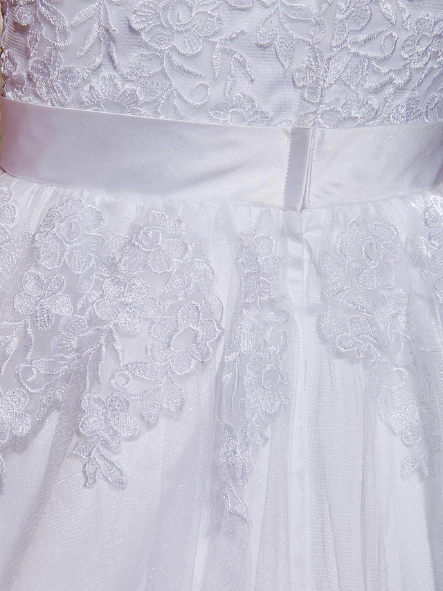 Another angle of the romantic ball gown wedding dress.