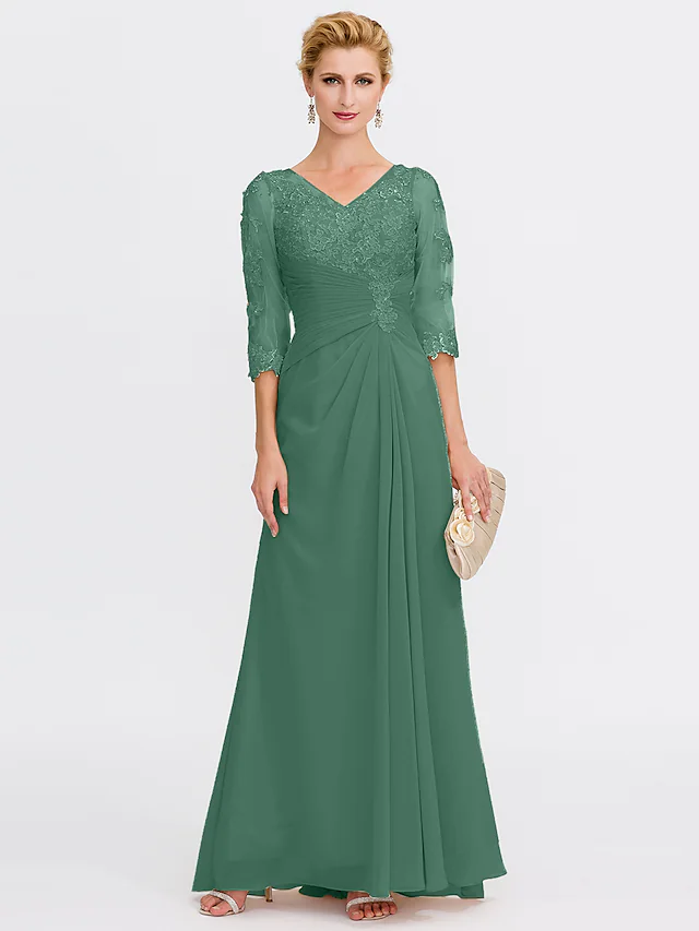 Mother of the Bride Dress Elegant Green