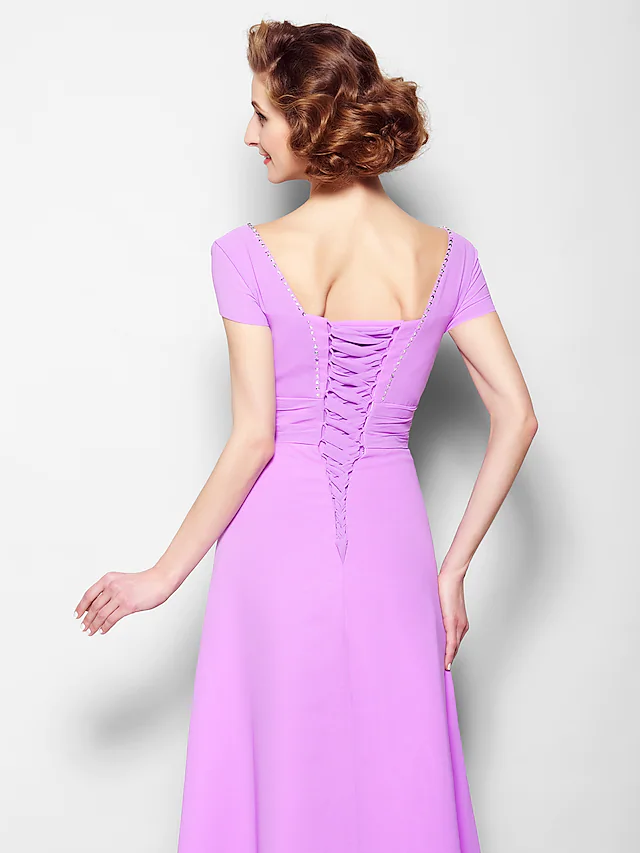 Detail of the ruched beading on the bodice of the Mother of the Bride dress.