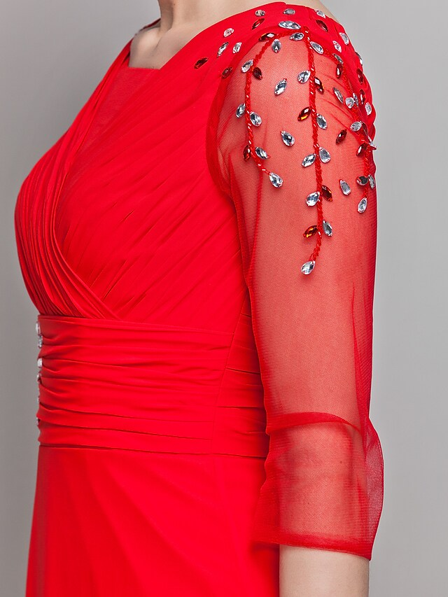 Full length view of the elegant Mother of the Bride gown.