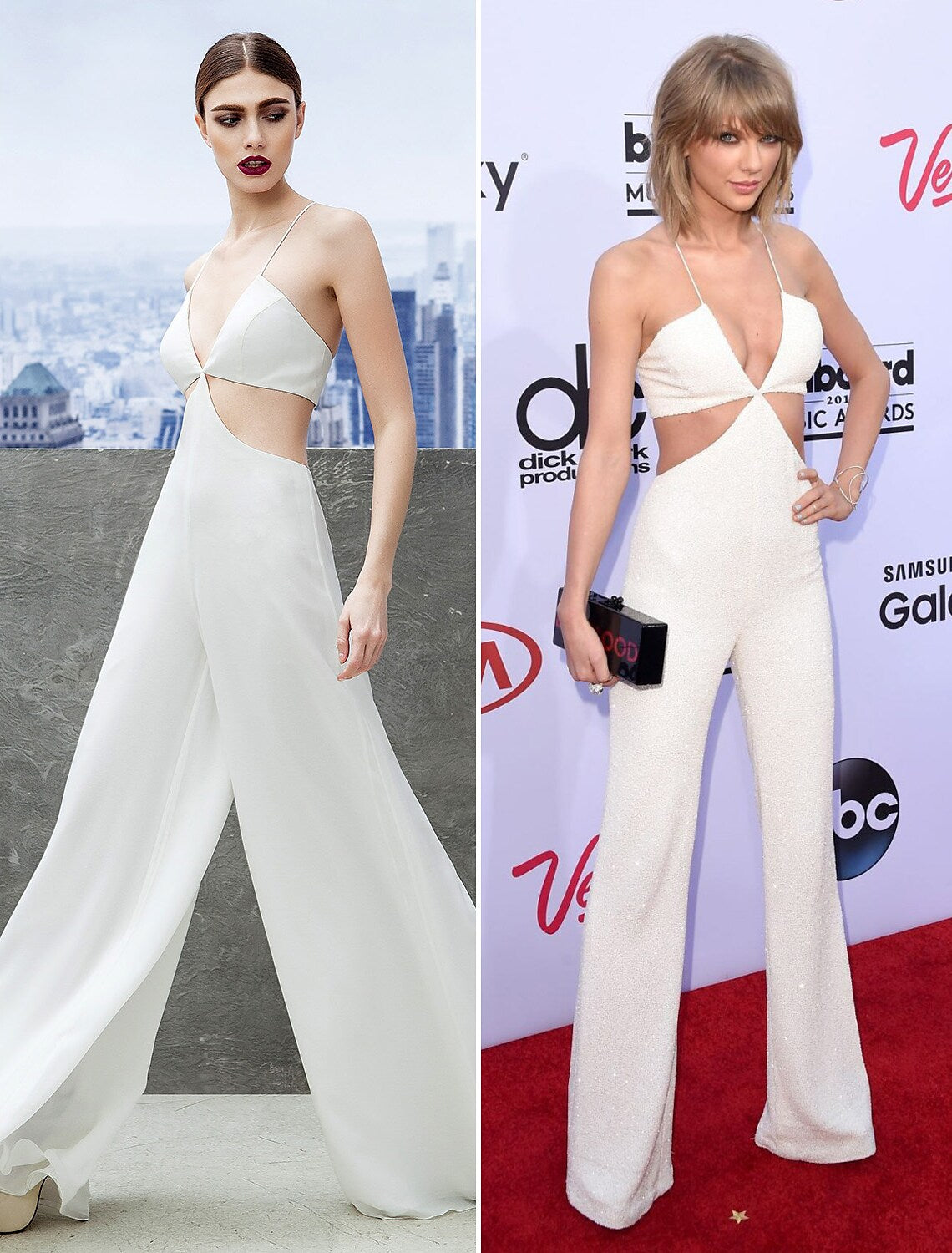 Jumpsuits Sheath / Column Celebrity Style Dress Wedding Guest Floor Length Sleeveless Spaghetti Strap Chiffon with Pleats